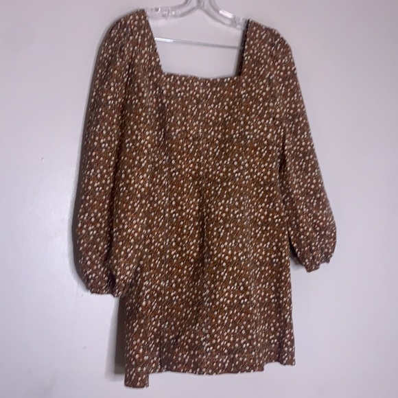 REVOLVE x FREE PEOPLE Call Me Cord Long puff Sleeve Snap front Mini new - Picture 5 of 13